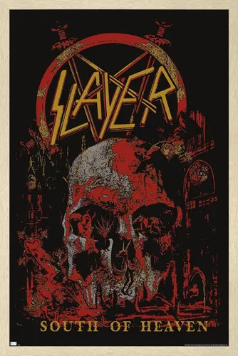 Vista 7 de Trends International Slayer - Póster de pared del sur del cielo, 22.4 pulgadas de largo x 14.7 pulgadas, versión enmarcada en madera de granero