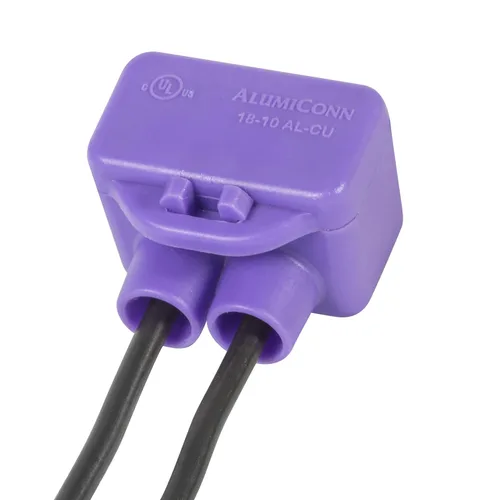 Vista 7 de King Innovation 95015 AlumiConn - Conector de cable, paquete de 10, morado, conteo