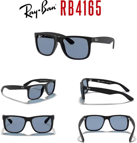 Vista 7 de Ray-Ban Justin RB4165F Square Asian Fit Low Bridge Sunglasses for Men +BUNDLE with ACCESSORY EYEWEAR KIT