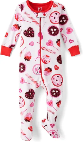 Vista 7 de The Children's Place baby-girls And Toddler Long Sleeve 100% Cotton Zip-front One Piece Footed Pajama