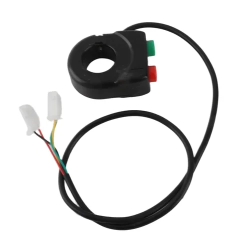 Vista 6 de Interruptor de manillar de motocicleta 2 en 1, 12 V, interruptor de botón de bocina, control de agarre para motocicleta, scooter y bicicleta