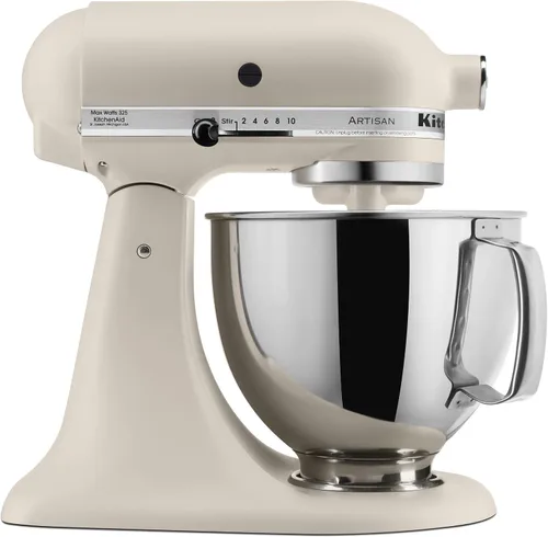 Vista 10 de KitchenAid KSM150PSCV Artisan Series Batidora de pie de 5 cuartos con escudo vertedor - Caviar