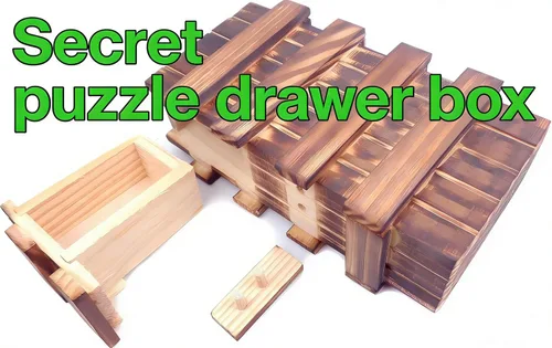 Vista 3 de MAGIKON Brain Teaser Cube Puzzle Toy (Cajón de rompecabezas secreto)