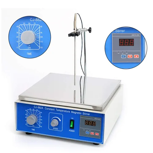Vista 7 de Agitador magnético, 300 W CJ-882A 2.64 galones mezclador de laboratorio digital agitador magnético placa caliente termostático imán mezclador
