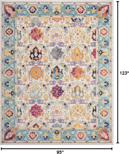 Vista 2 de Karas - Alfombra grande de 8 x 10 pies, alfombra tradicional para sala de estar, comedor, dormitorio, entrada interior, entrada, alfombra para sala