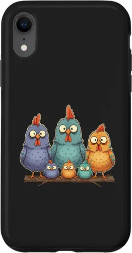 Vista 25 de Chicken: My Cluck Crew, Three Big Hens + Four Tiny Chicks Case for iPhone 16