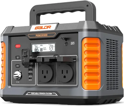 Vista 9 de BALDR estación de energía portátil de 200 W, 173 Wh, generador solar, batería de litio de reserva, fuente de alimentación de 120 V, onda sinusoidal