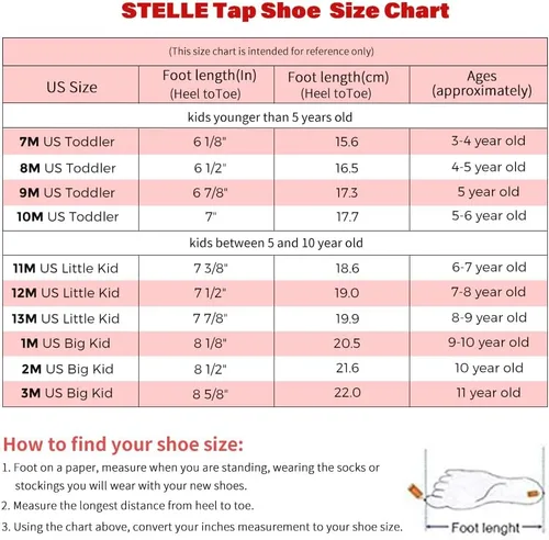 Vista 7 de Stelle Tap Shoes - Zapatos de baile antideslizantes de piel sintética para niñas y niños pequeños y grandes