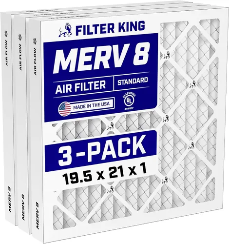 Vista 270 de Filter King Filtro de aire de 5.5x13.5x1 Paquete de 3 Filtros plisados MERV 8 HVAC para horno A/C Fabricado en Estados Unidos Tamaño real