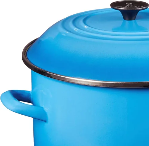 Vista 4 de Le Creuset - Olla esmaltada en acero, 16 cuartos de galón, Marsella Marseille