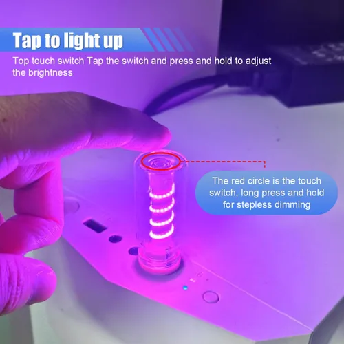 Vista 4 de Luz nocturna USB para automóvil, bombilla LED regulable al tacto, iluminación ambiental interior del vehículo de estilo retro, mini lámparas