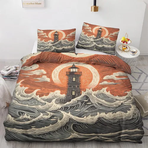 Vista 49 de Funda de edredón abstracta tamaño individual Juego de ropa de cama de arte colorido 2 piezas Funda de edredón con patrón de microfibra suave