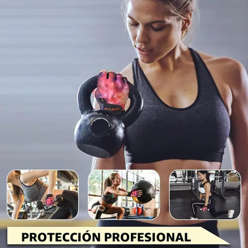 Vista 6 de Workout Gloves for Women Men, Weight Lifting Gloves Padded, Full Palm Grip Galaxia