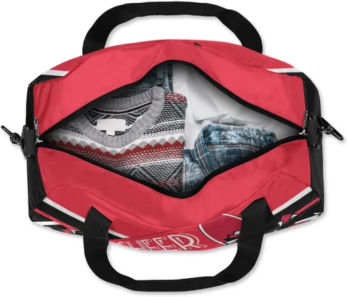 Vista 7 de Cheerleader - Bolsas de lona para niñas, para animadoras, deportes, gimnasio, animadoras, bolsa de lona, Animación personalizada 4