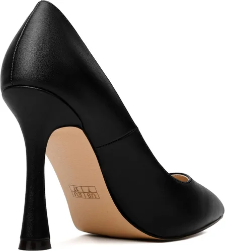 Vista 5 de MODENCOCO Zapatos de vestir de tacón alto con punta puntiaguda para mujer, de 4 pulgadas
