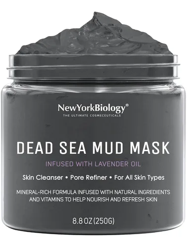 Vista 15 de Máscara de barro del Mar Muerto de New York Biology para rostro y cuerpo con eucalipto Refinador de poros de calidad de spa para piel grasa