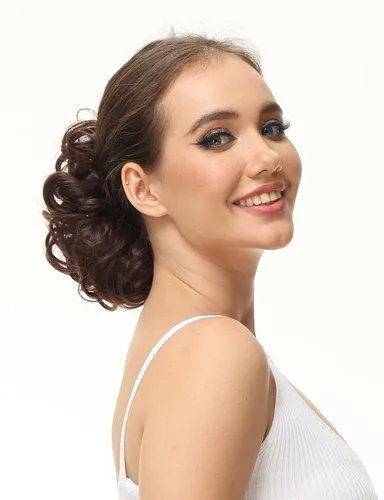 Vista 5 de Yamel - Extensiones de cabello de recogido de moño desordenado, con peines, para mujer