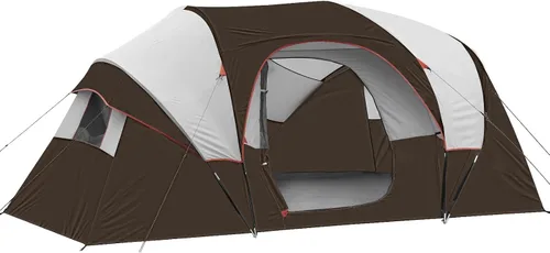 Vista 10 de HIKERGARDEN Tienda de Campaña para 10 Personas - Tienda Familiar Portátil de Fácil Instalación para Campamento, Tienda de Cúpula de Tela Resistente
