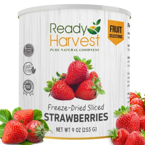Vista 18 de Ready Harvest Alimentos deshidratados - Chips de manzana Alimentos de emergencia Kits de campamento y supervivencia Lata #10 Vida útil de 25