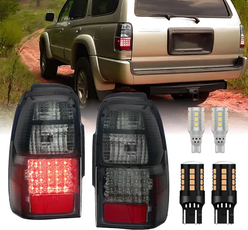 Vista 16 de USR DEPO 96-02 Luces traseras para 4Runner - Rojo/Transparente Plug and Play TODOS LOS LED INCLUIDOS Juego de lámparas traseras