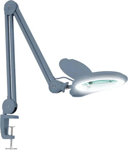 Vista 14 de Neatfi Lámpara de aumento bifocal LED de 1,200 lúmenes, lente de vidrio de 5 pulgadas, aumento doble 2.25X/6X, regulable, brazo ajustable con Negro