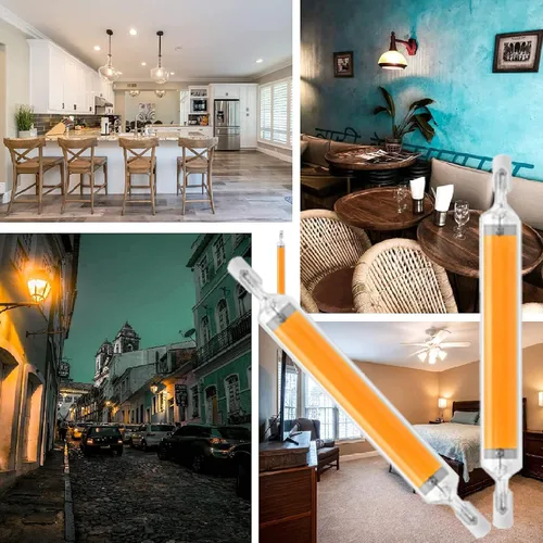 Vista 5 de R7s - 2 bombillas LED de 20 W, regulables, luz COB de 200 W, bombillas halógenas equivalentes a súper brillo, luces LED de doble extremo