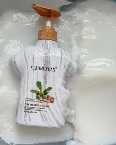 Vista 4 de Xiaomoxuan Gel de baño para mujer, crema hidratante para piel seca, aceite de nuez de macadamia, gel de baño para mujeres, huele bien, tratamiento