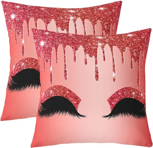 Vista 16 de Feelyou Juego de 2 fundas de almohada de leopardo de 16 x 16 pulgadas, fundas decorativas con estampado de guepardo, decoración del hogar, funda
