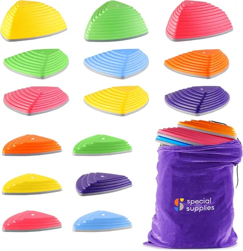Vista 10 de Special Supplies Stepping Stones for Kids Indoor and Outdoor Balance Blocks Promote Coordination, Balance, Strength Child Safe Rubber, Non-Slip