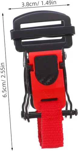 Vista 2 de ULTECHNOVO Hebilla de liberación rápida, clip adaptador de correa de barbilla duradera para medios cascos de cara completa, mecanismo de bloqueo