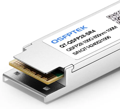 Vista 3 de QSFPTEK Módulo óptico del transmisor-receptor de 100GBASE-SR4 QSFP28 850nm el 328.1 ft compatible para QSFP-100G-SR4-S