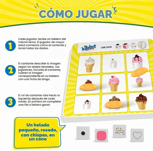Vista 3 de Juego de estilo bingo orientado al lenguaje descriptivo, estructura de oraciones y capacidad para seguir instrucciones multicomponente