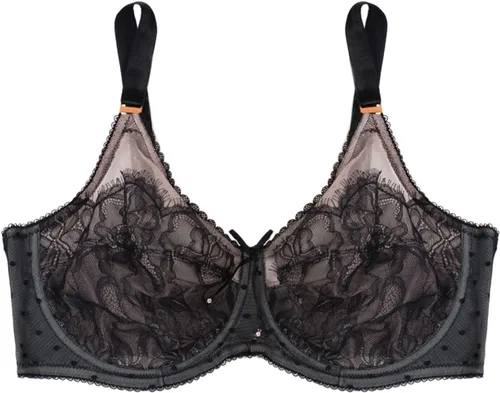 Vista 8 de Smart + Sexy con curvas sin forro de malla de encaje y brasier con Aros