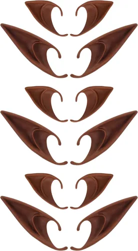 Vista 10 de FRESHME Orejas de Hada Duende Pixie – Orejas Puntiagudas Suaves Élficas para Cosplay, Mascarada, Vampiro, Orejas de Hada, Accesorios de Disfraz
