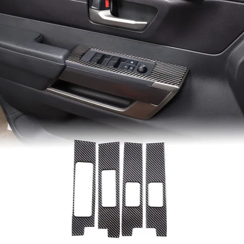 Vista 18 de Aunginsy Cubierta de Panel de Moldura de Botón de Elevación de Vidrio para Puerta de Automóvil Compatible con Toyota Tundra/Sequoia 2022-2025