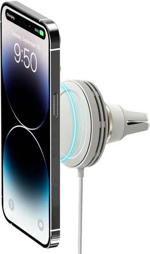 Vista 7 de iOttie Velox Mini MagSafe Compatible Soporte para Ventilación de Coche en Azul Nocturno con Carga Inalámbrica. Compatible con iPhones MagSafe