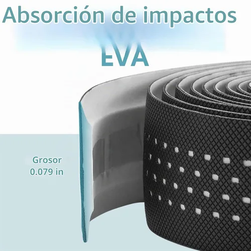 Vista 4 de ROCKBROS Cinta de manillar de bicicleta para bicicleta de carretera EVA Negro