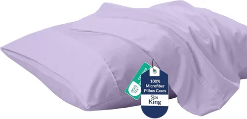 Vista 19 de Royale Linens Juego de 2 fundas de almohada Queen – Fundas de almohada de cama – 20 x 30 pulgadas – Fundas de almohada negras – 1800 microfibra