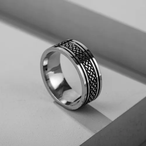 Vista 5 de Supra Diamanto 4 anillos de banda lisa para hombres anillos de acero inoxidable para hombres anillos de boda anillos de tótem de boda para hombres