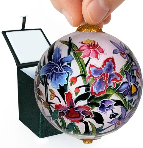 Vista 21 de Cornucopia Maui ornamento de Navidad de cristal pintado a mano con caja de regalo, recuerdo coleccionable CC/M