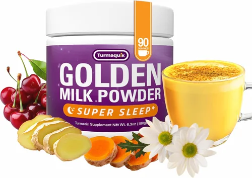 Vista 7 de Turmaquik - Mezcla orgánica de leche dorada con leche y cúrcuma, sin OMG, vegano Superfood blend: Curcumin, Ginger, Cinnamon, Cardamom & BioPerine