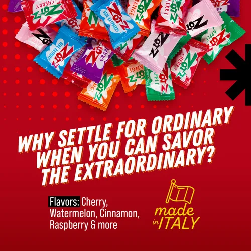 Vista 7 de Zotz Caramelos efervescentes a granel (surtidos, 46 unidades) - Caramelo duro envuelto individualmente - Surtido de 3 sabores de frutas, cereza