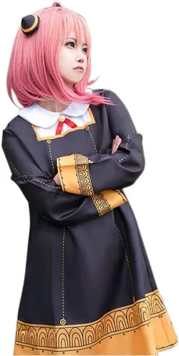 Vista 3 de Spy Family Anya Forger - Vestidos de cosplay de anime para mujer, disfraz de uniforme para mujer, conjunto completo