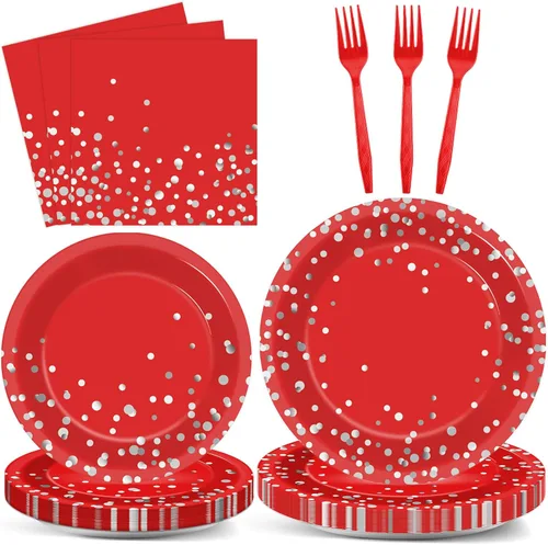 Vista 11 de 96 Piezas Platos y Servilletas de Fiesta de Cumpleaños Sweet 16 Color Oro Rosa Suministros para Fiestas Juego de Vajilla para Fiesta de Dieciséis