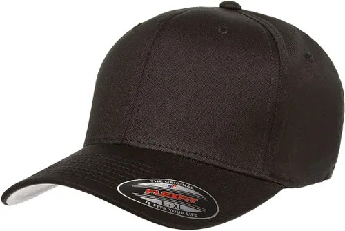 Vista 2 de Flexfit/Yupoong Gorra ajustable, de sarga de algodón Negro