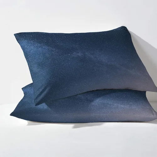 Vista 3 de Space Sheets - Juego de sábanas y fundas de almohada, tamaño individual, diseño de cielo estrellado, 3 piezas, sábana bajera ajustable de microfibra