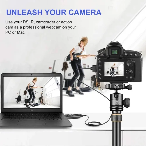 Vista 6 de SLAJOY Tarjetas de captura de Audio y Video mejoradas, tarjeta de captura de 1080p 60fps, USB de Ultra alta velocidad para Video juegos, transmisión