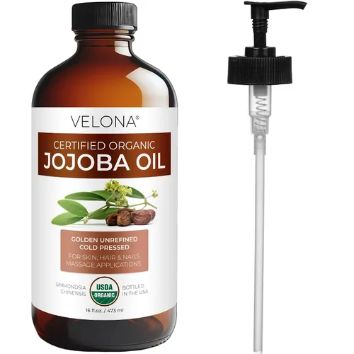 Vista 8 de Velona Aceite de Jojoba USDA Certificado Orgánico - 16 Fl Oz en Botella de Vidrio 100% Puro y Natural Dorado, Sin Refinar, Prensado en Frío