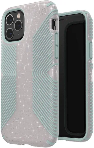 Vista 13 de Speck Productos Presidio2 Grip - Funda compatible con iPhone 11 Pro, negro/negro/negro/blanco