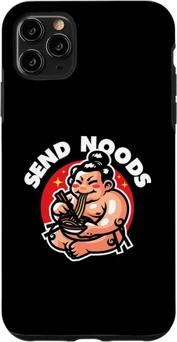 Vista 13 de iPhone 16 Funny Send Noods Sumotori Eating Noodle Japan Sumo Case